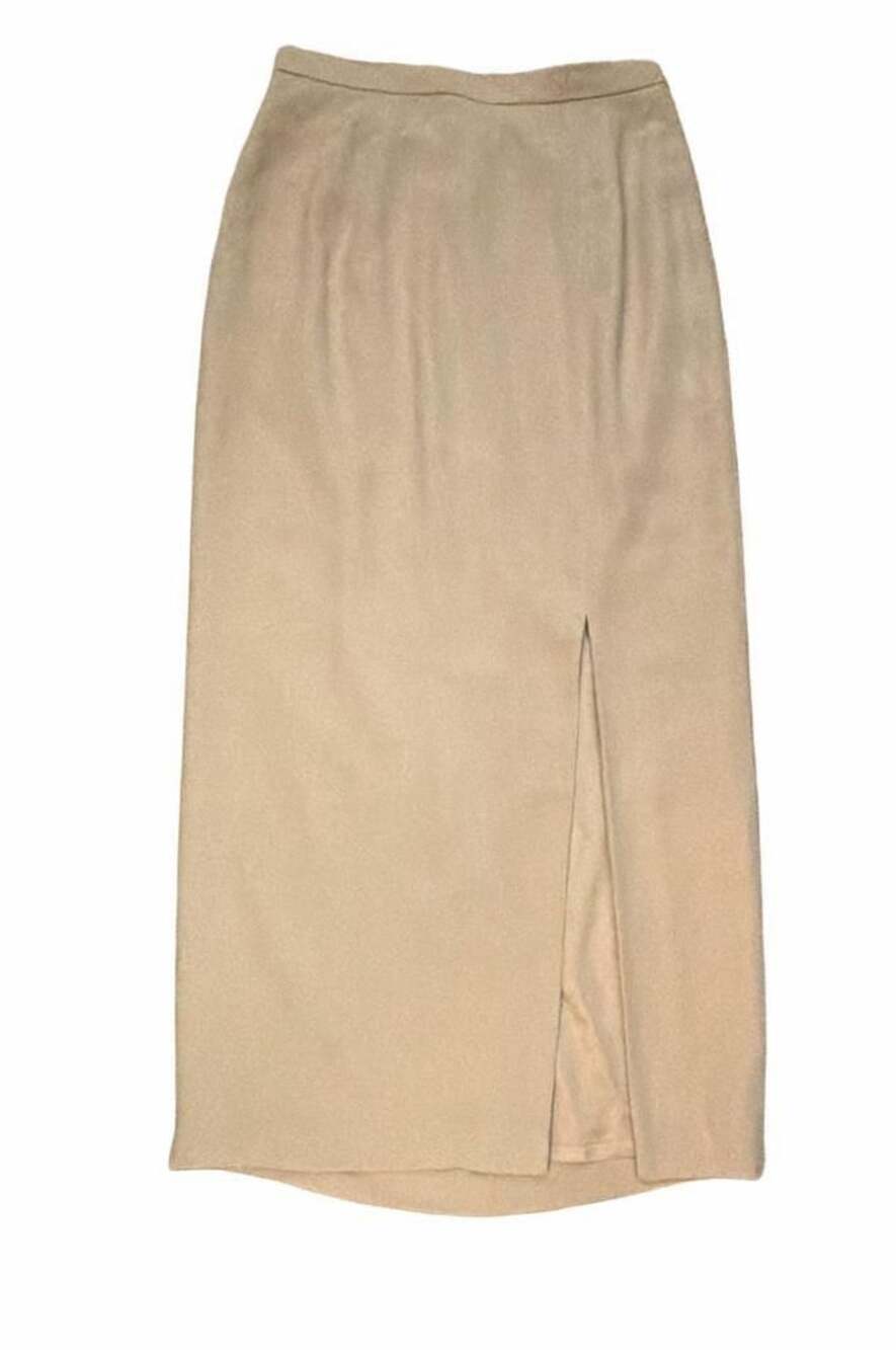 Adrianna Papell Crepe Full length  Pencil Skirt Size 10 Beige